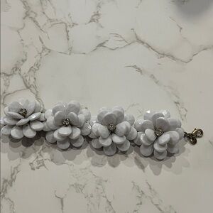 J. Crew White Floral Bracelet